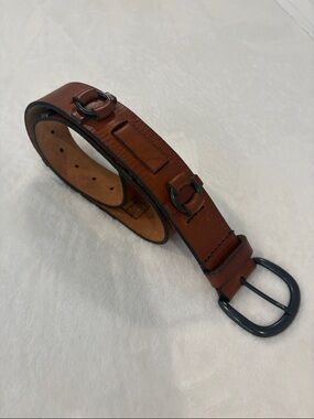 Ralph Lauren Denim & Supply Men's Brown Leather Belt with Black Buckle
Size 32